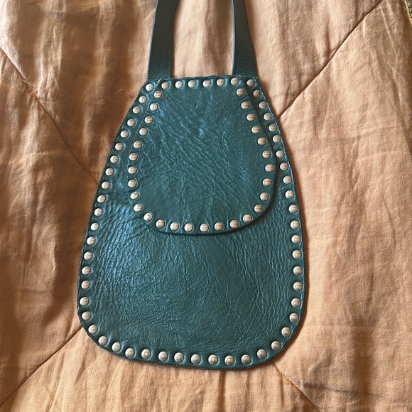 American Vintage Handbags - Handmade vintage studded genuine leather crossbody purse
